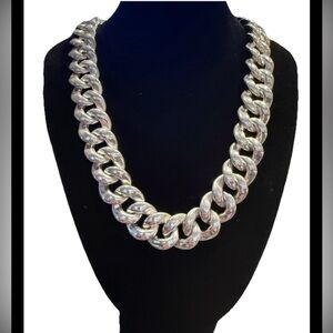 30" Silver Plated Cuban Link Chain Necklace - Bold 30 Inch Men’s Women's
